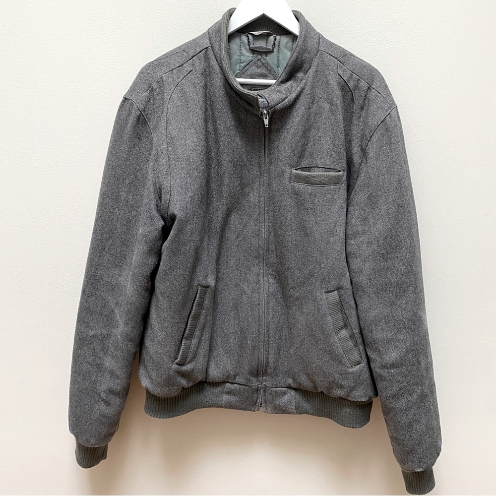 Members Only Wool Blend Bomber Jacket Gray Men's Size 42L